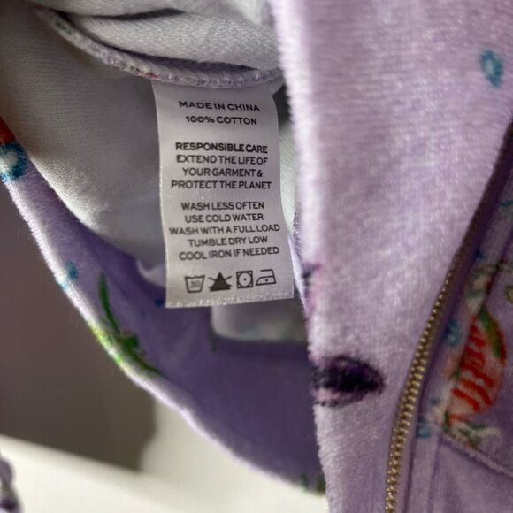 NWT Hill House The Allie Zip-Up Sea Creatures Terry Size Medium - Picture 10 of 10